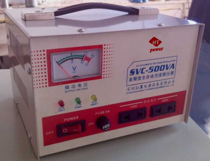 SVC-500VA单相高精度稳压器侧面照 SVC-500VA单相高精度稳压器侧面照
